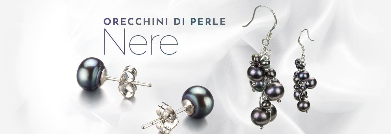 PearlsOnly Orecchini di perle nere