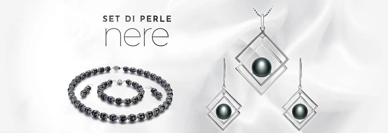 PearlsOnly Set di perle nere