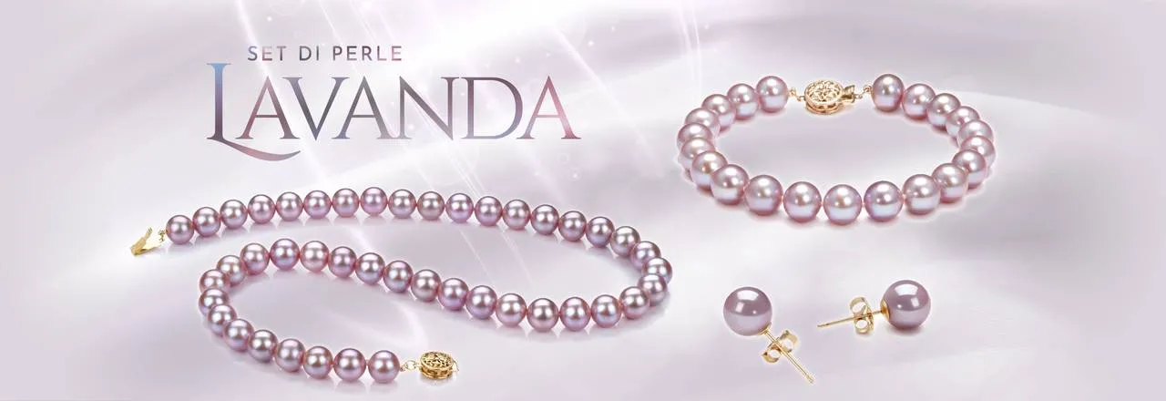 PearlsOnly Set di perle di lavanda