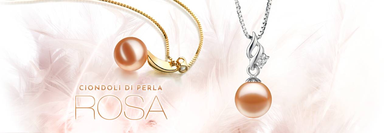 PearlsOnly Ciondoli di perle rosa