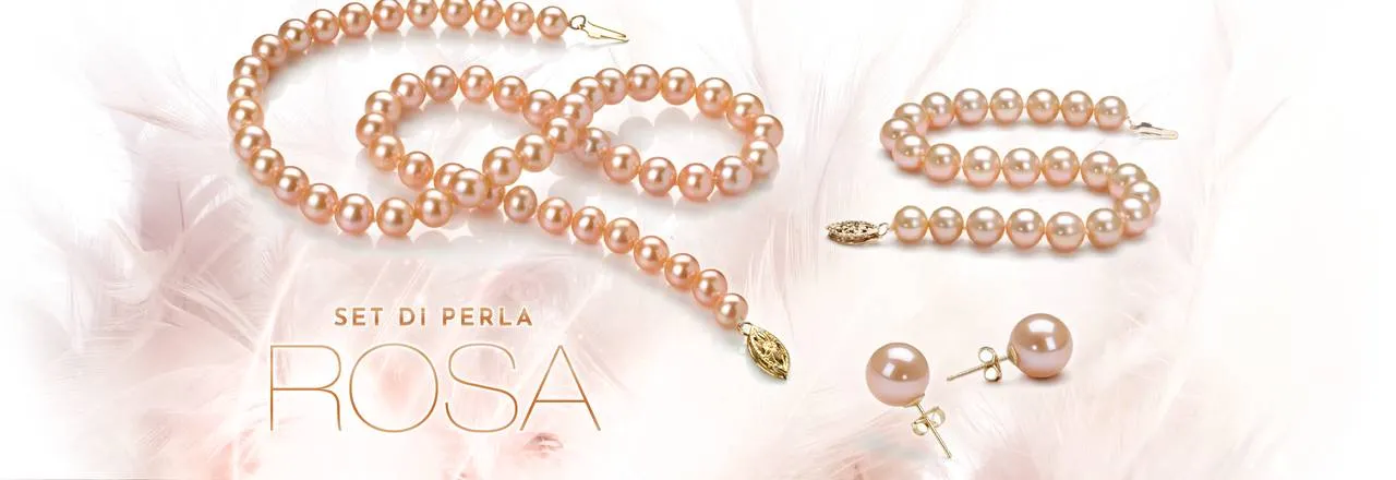 PearlsOnly Set di perle rosa