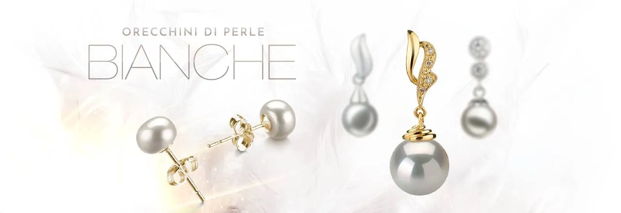 PearlsOnly Orecchini di perle bianche