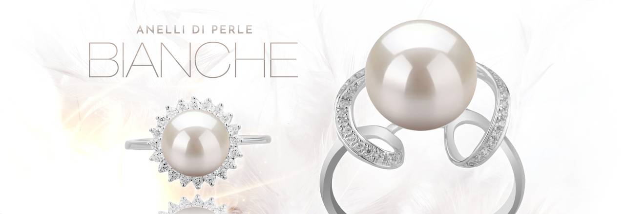 PearlsOnly Anelli di perle bianche