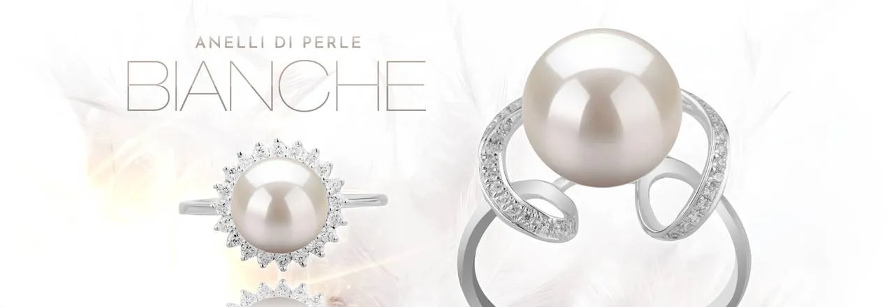 PearlsOnly Anelli di perle bianche